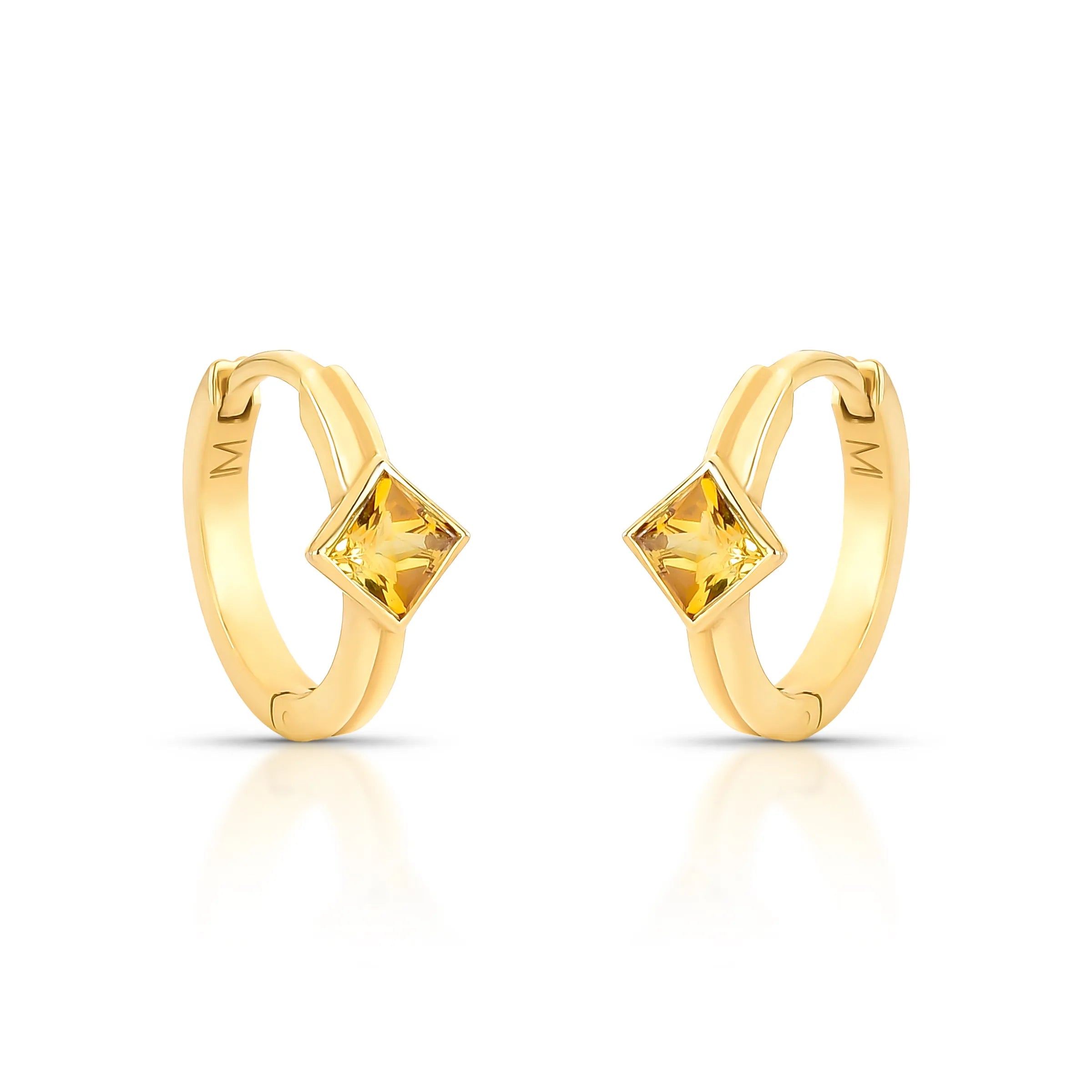 BRINCO ARGOLA DUO - CITRINO - LOU – Ouro 18k Marine Joias