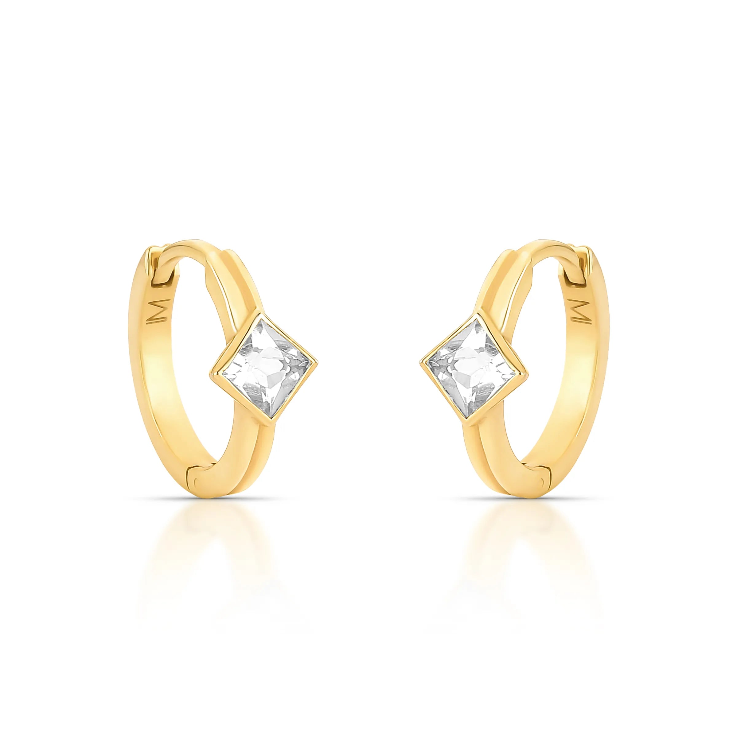 BRINCO ARGOLA DUO - MORGANITA - LOU – Ouro 18k Marine Joias