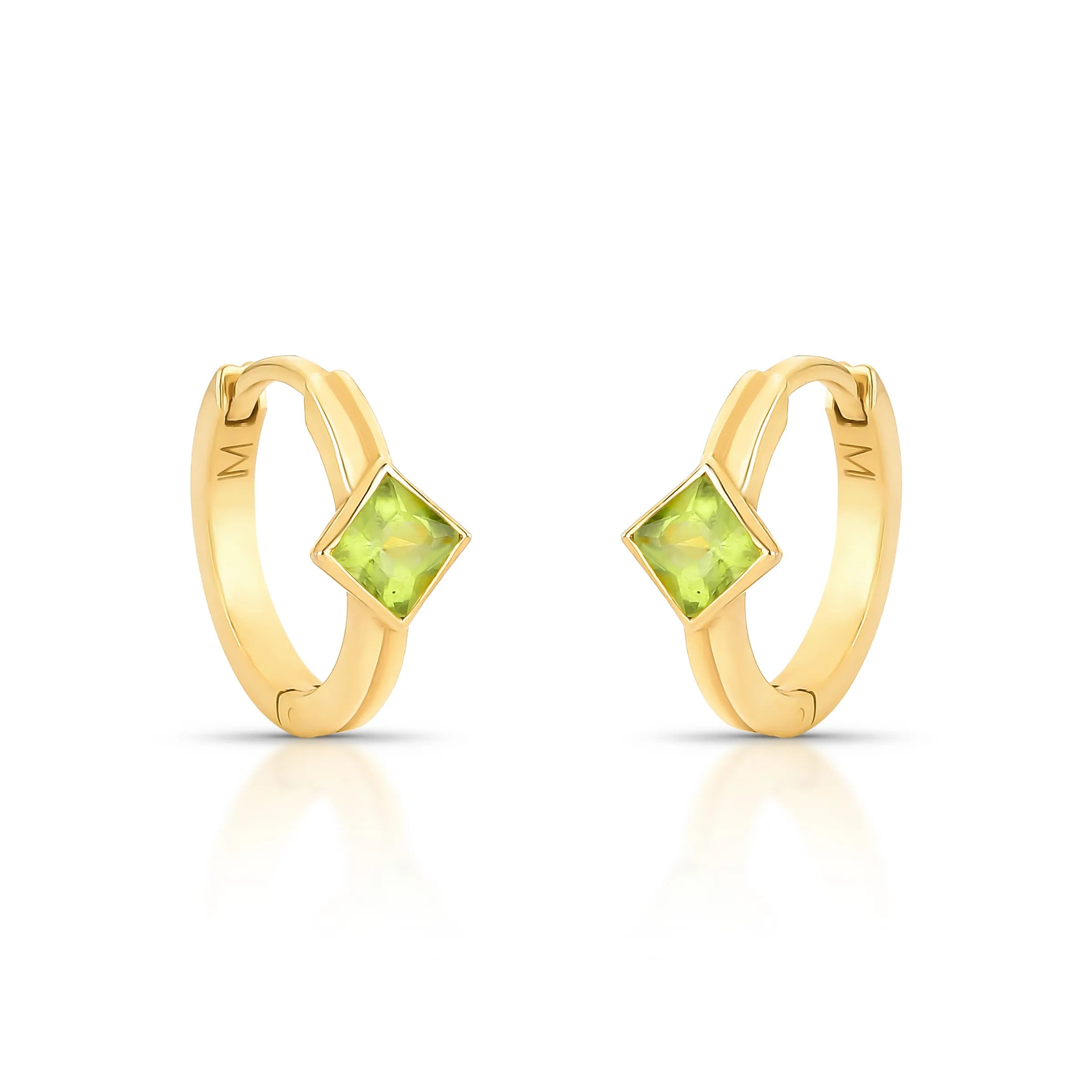 BRINCO ARGOLA DUO - PERIDOTO - LOU – Ouro 18k Marine Joias