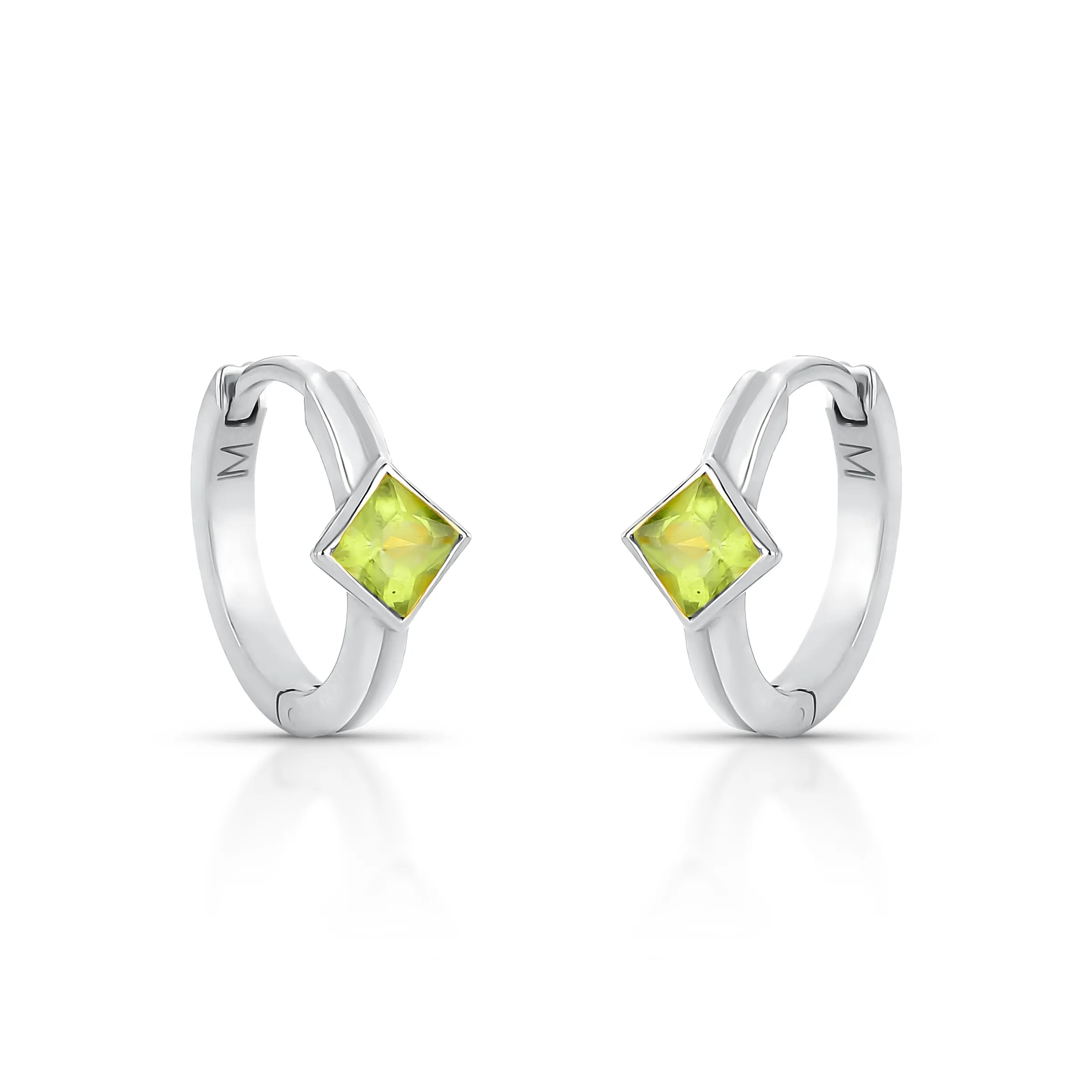 BRINCO ARGOLA DUO - PERIDOTO - LOU – Prata Marine Joias