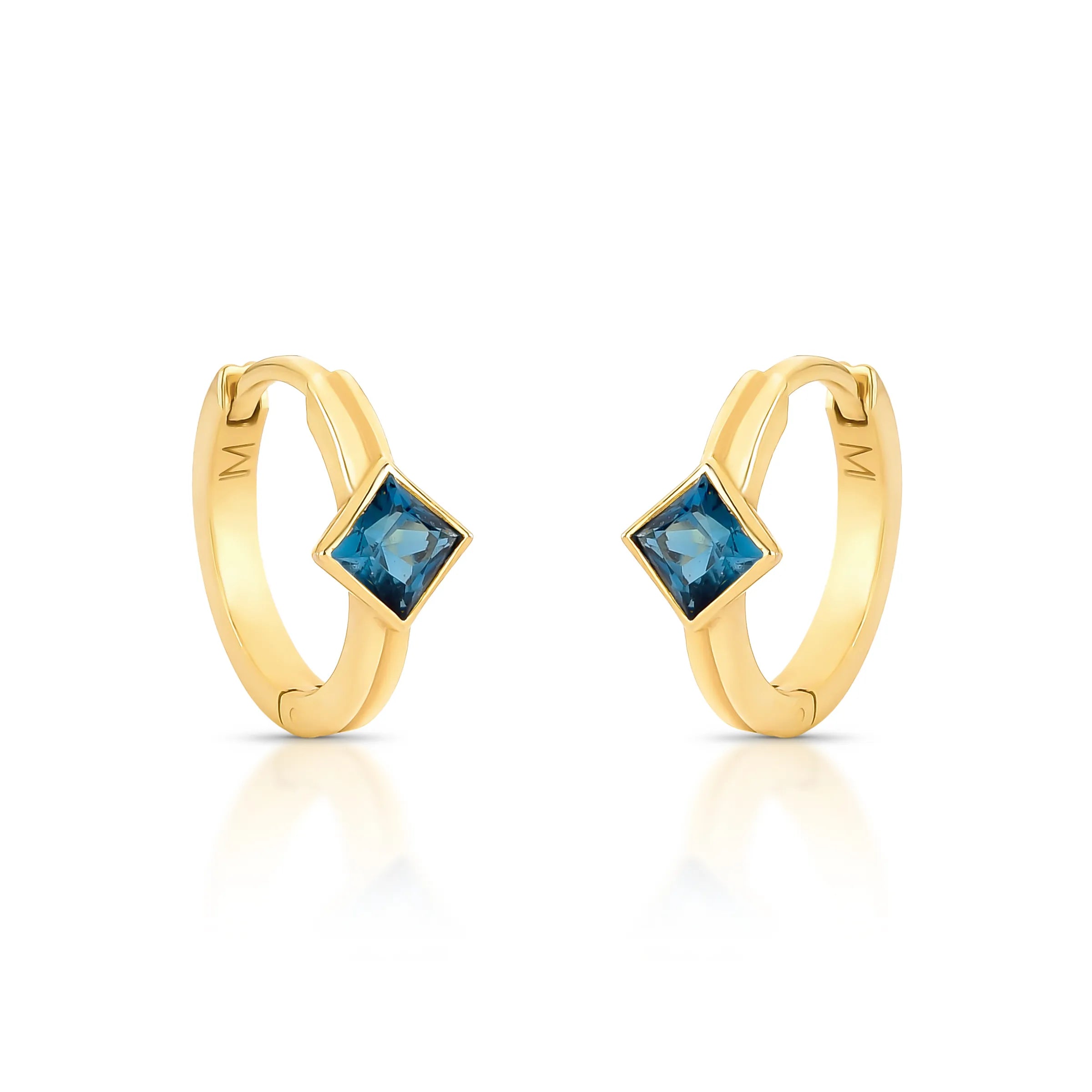 BRINCO ARGOLA DUO - LOU - TOPÁZIO LONDON – Ouro 18k Marine Joias