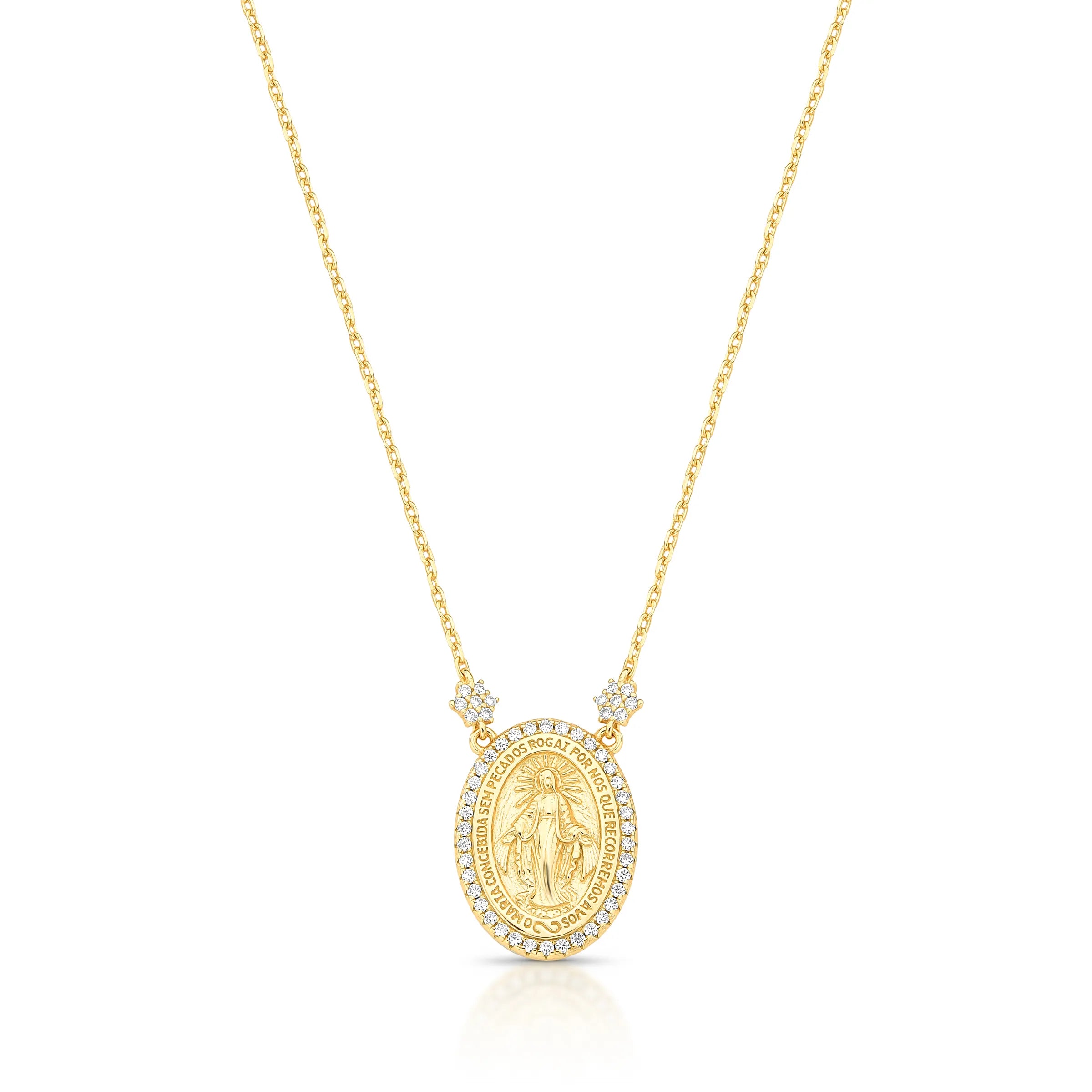 COLAR MEDALHA NOSSA SENHORA DAS GRAÇAS CLASSIC – Ouro 18k Marine Joias