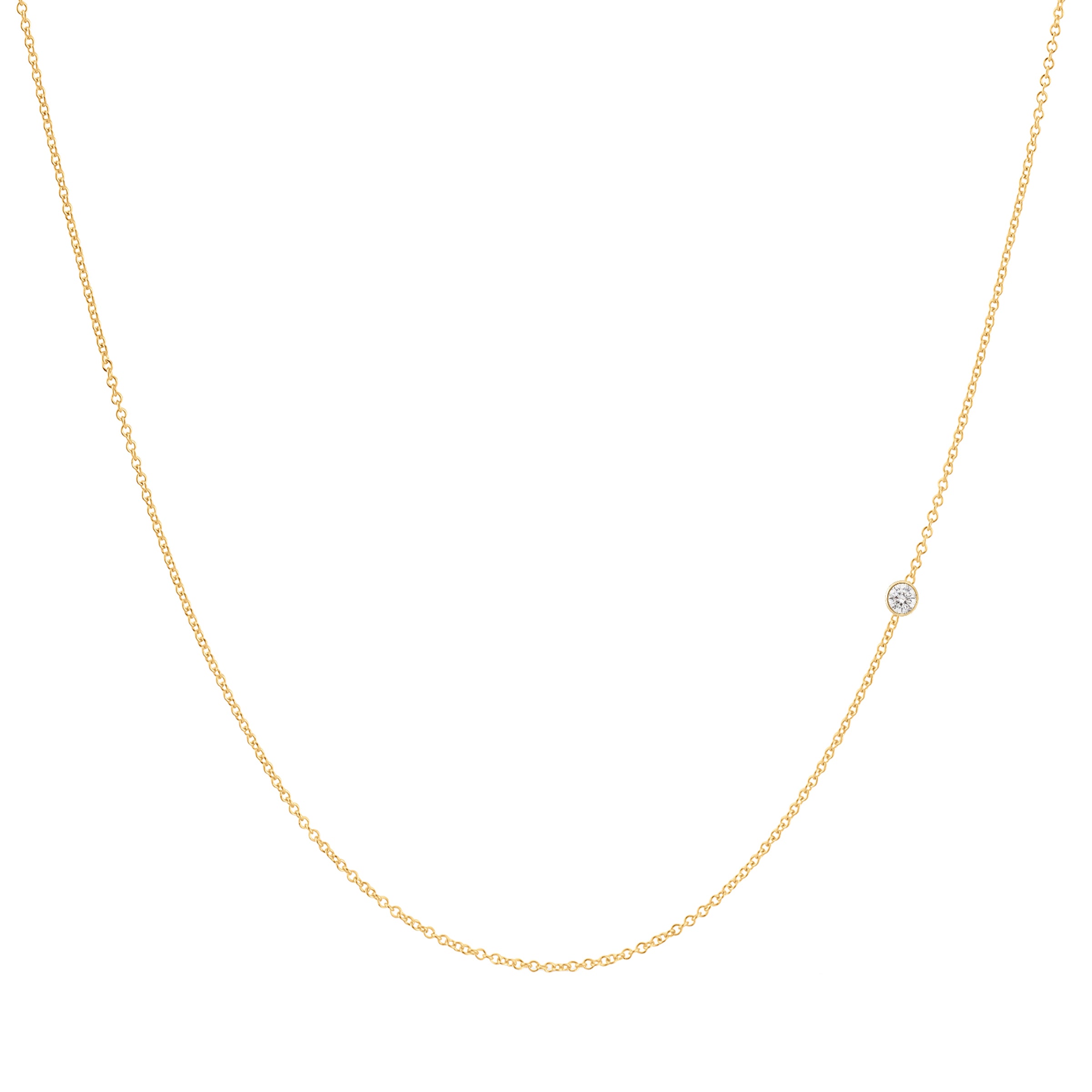CORRENTE PARA RELICÁRIO COM PONTO DE LUZ – OURO 18K E DIAMANTE