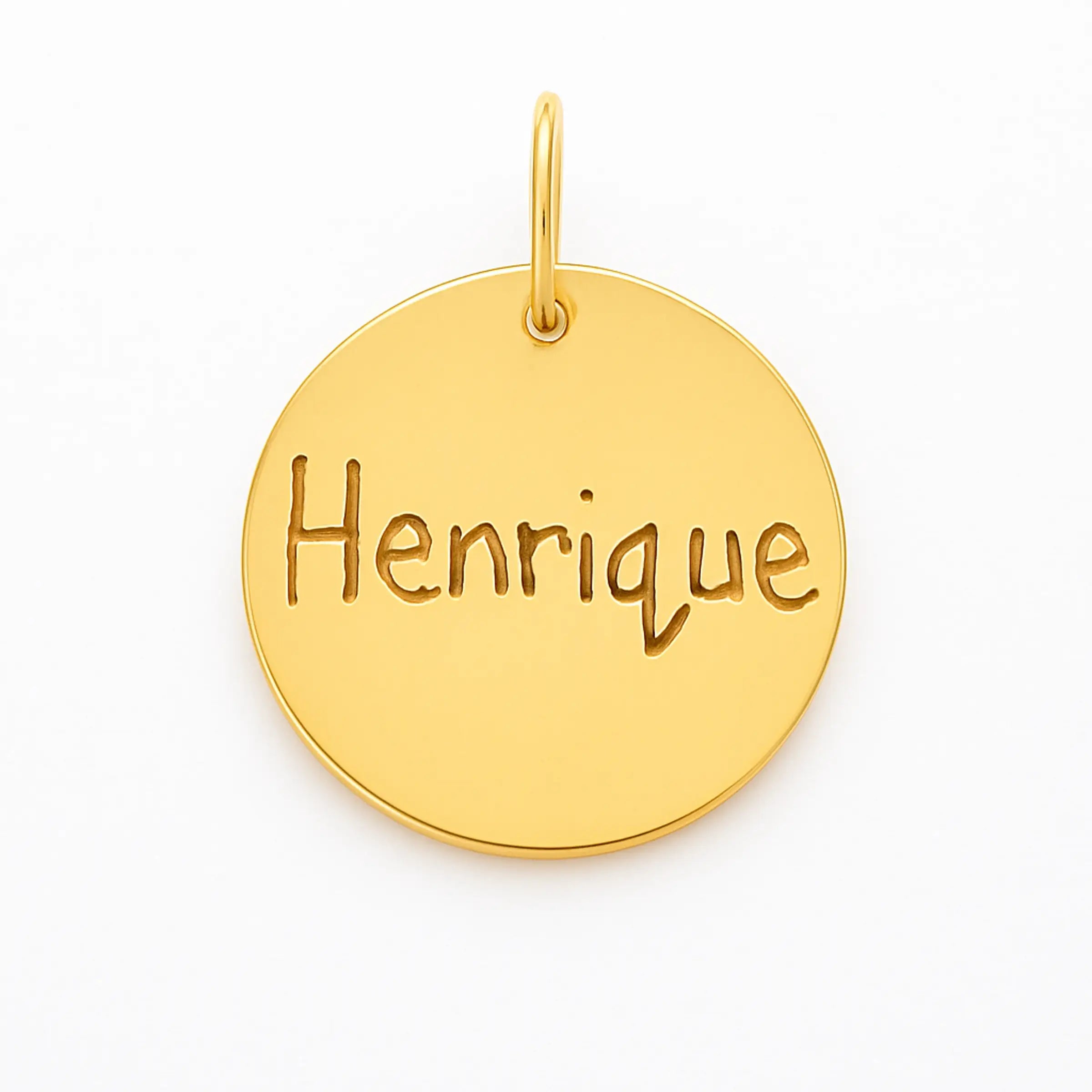 Pingente medalha caligrafia – Ouro 18k