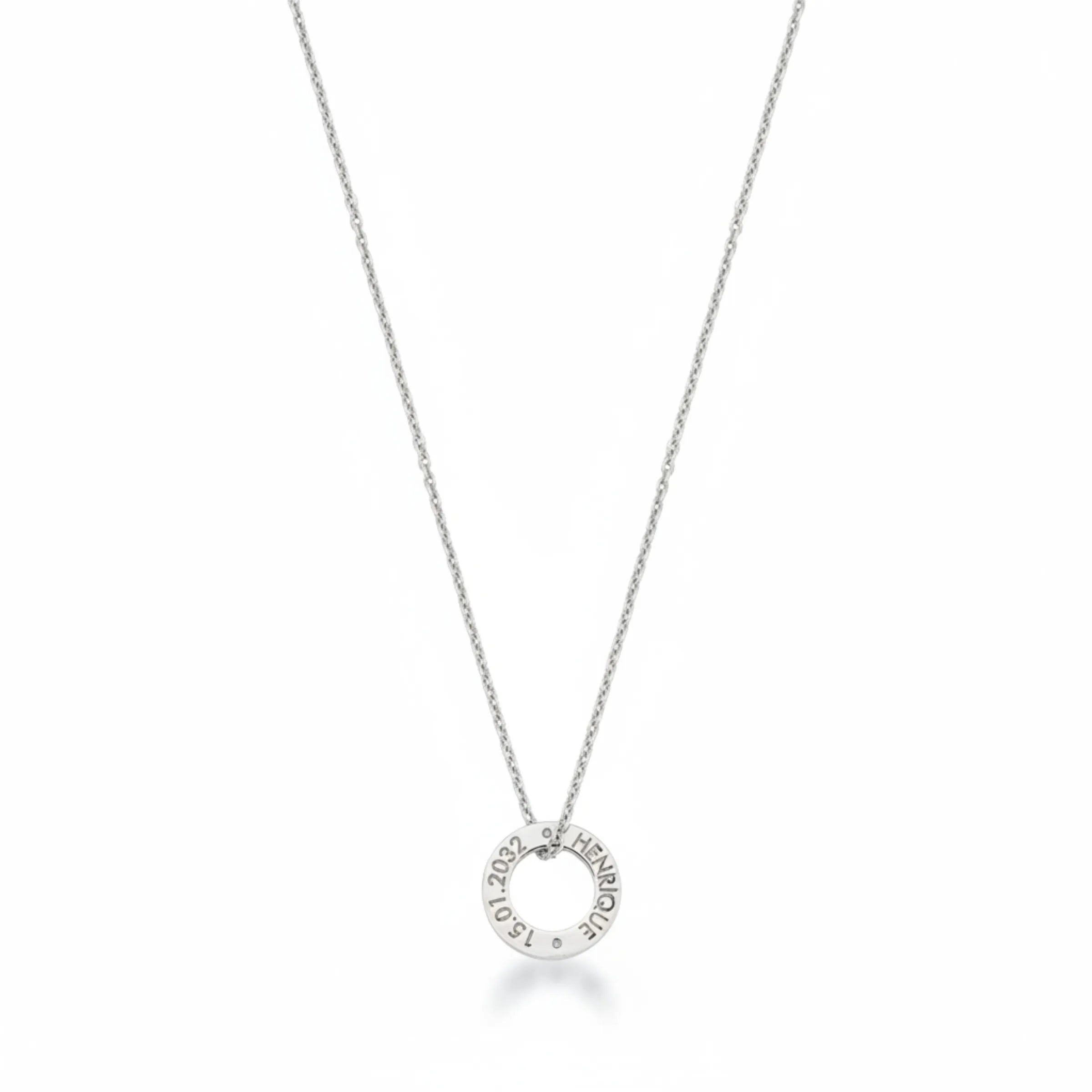 PINGENTE CÍRCULO PERSONALIZADO - PRATA 925 Marine Joias