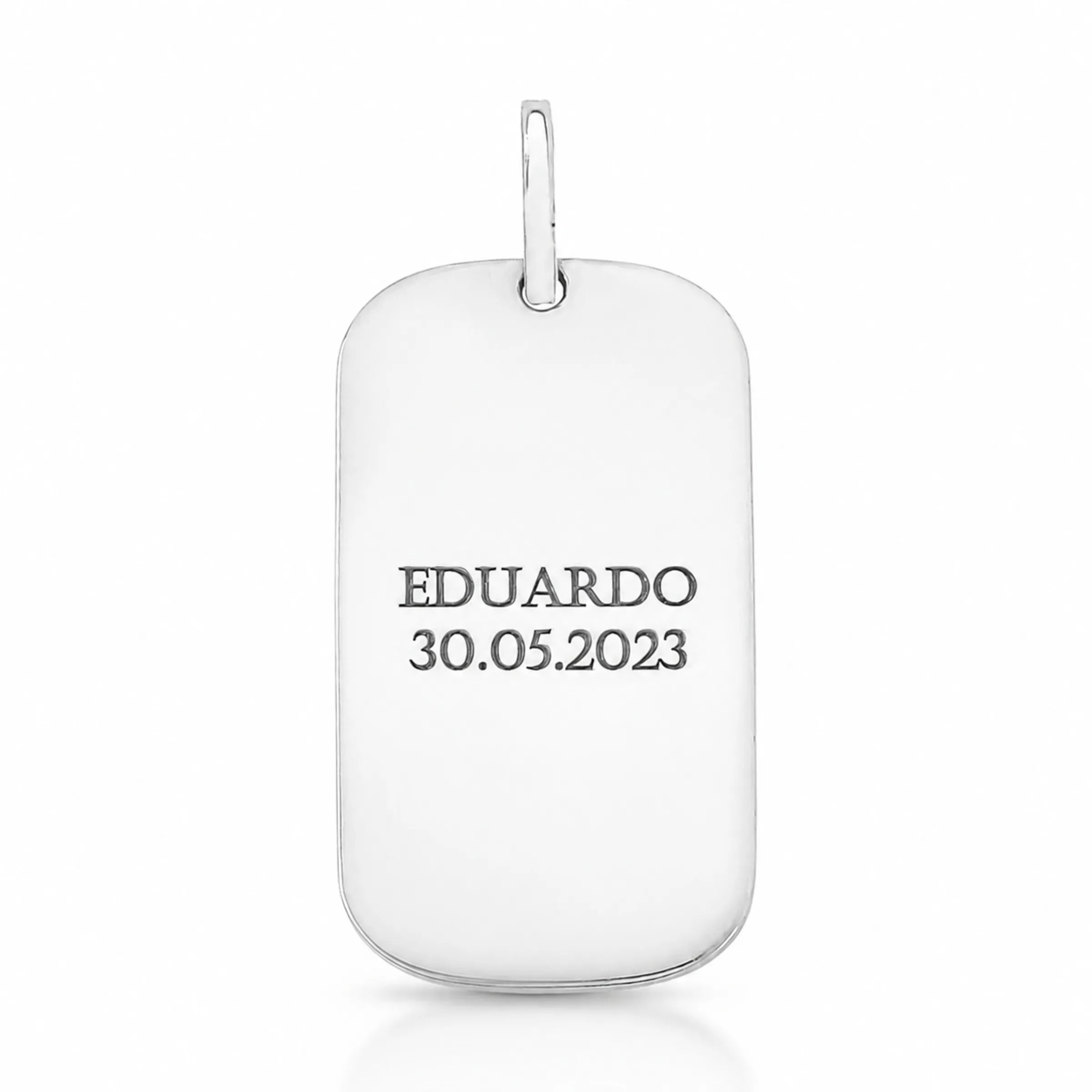 PINGENTE PLACA COM PEZINHO – Prata Marine Joias