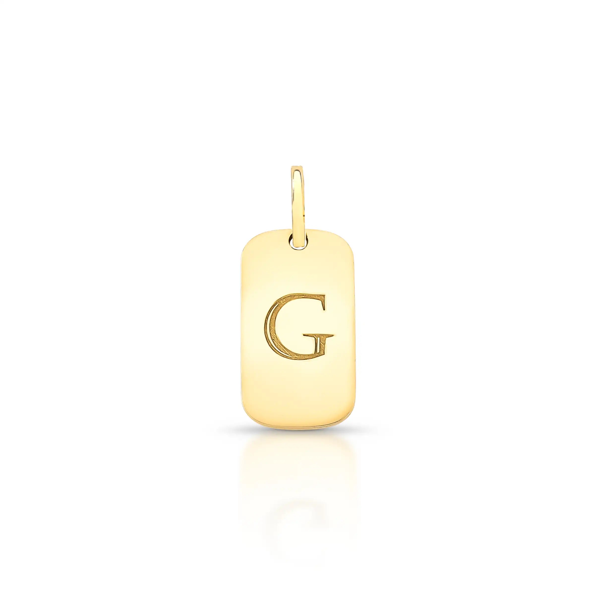 PINGENTE PLACA MINI – Ouro 18k Marine Joias