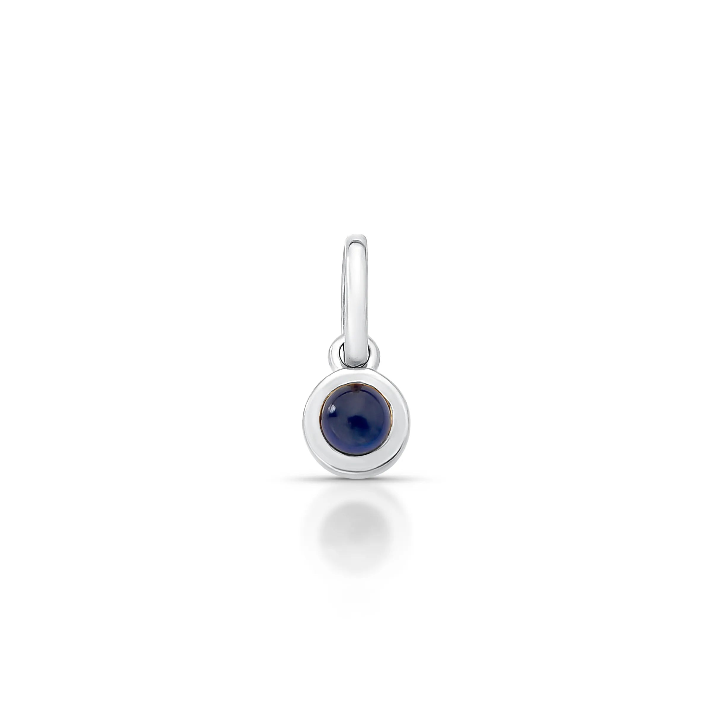 PINGENTE REDONDO - LOU - SAFIRA AZUL – Prata Marine Joias