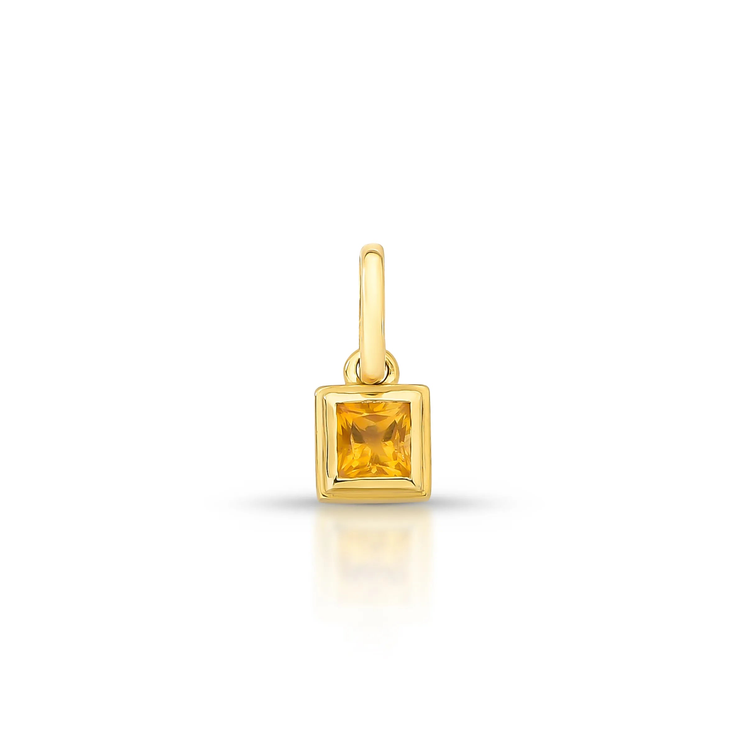 PINGENTE SQUARE - LOU - CITRINO – Ouro 18k Marine Joias