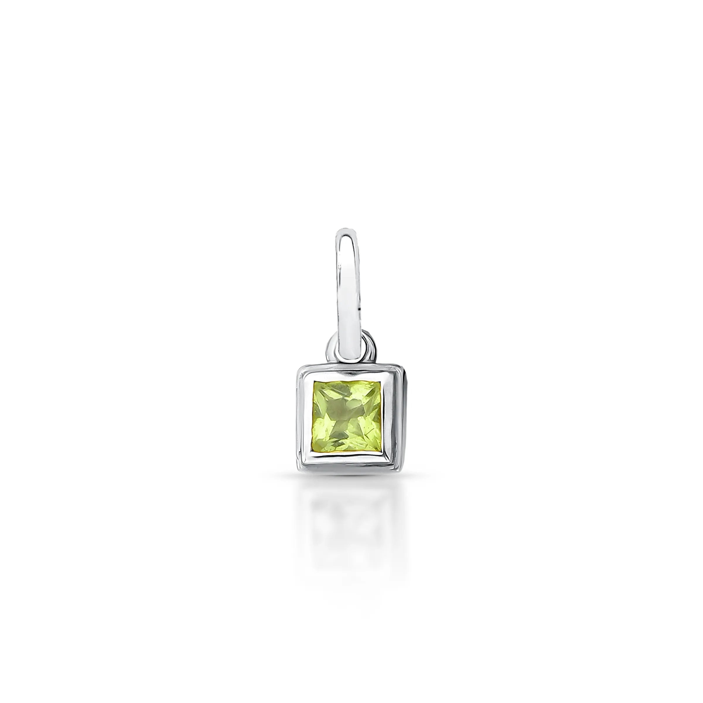 PINGENTE SQUARE - PERIDOTO - LOU – Prata Marine Joias