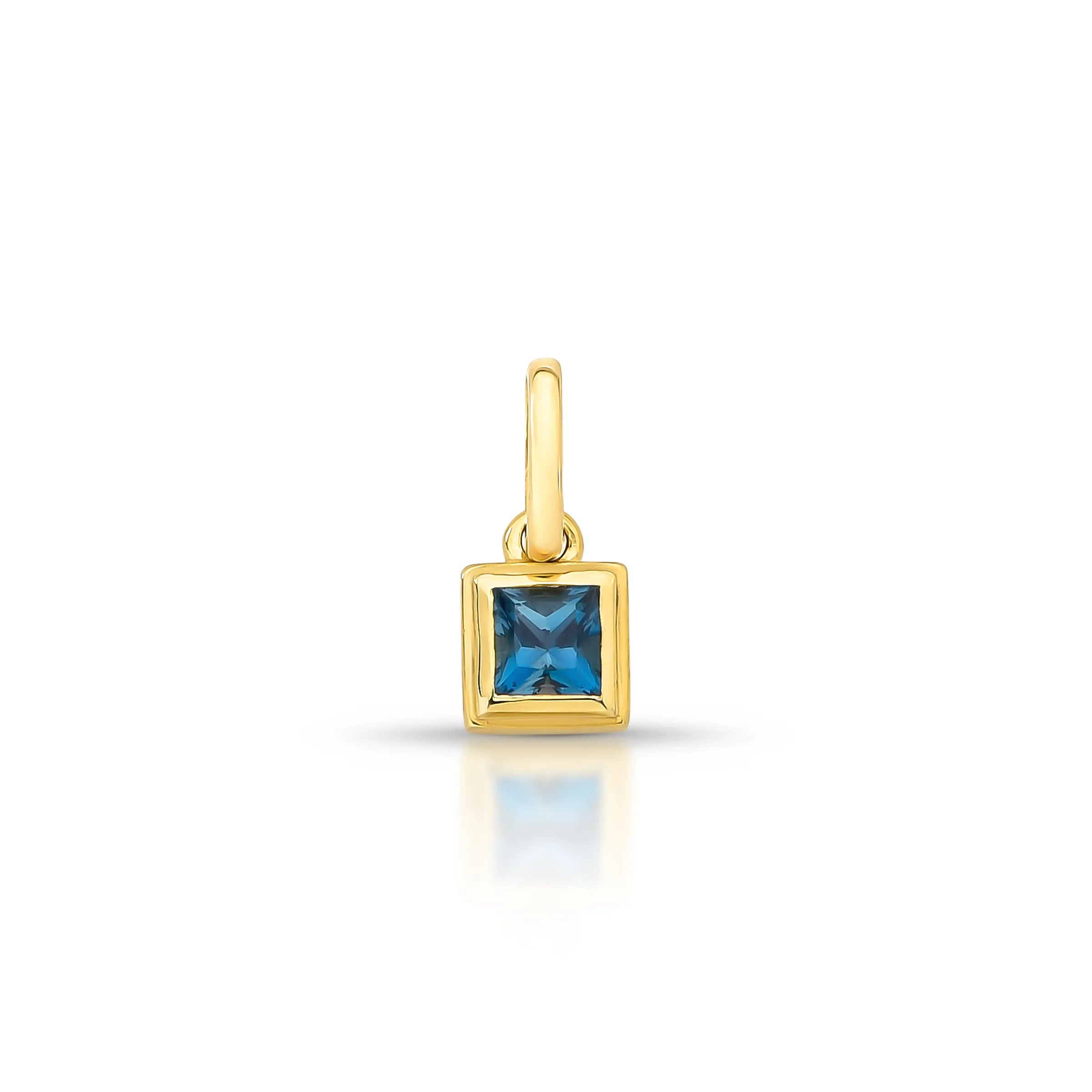 PINGENTE SQUARE - TOPÁZIO LONDON - LOU – Ouro 18k Marine Joias